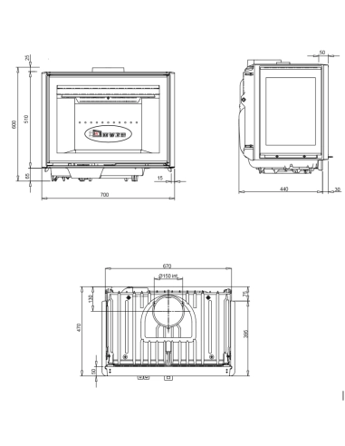 Камінна топка Dovre 2575CBS