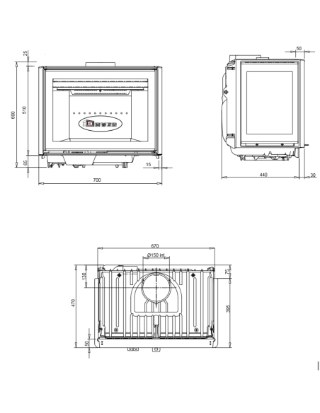 Камінна топка Dovre 2575CBS
