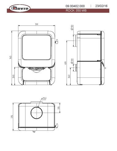Піч Dovre ROCK 350 WB