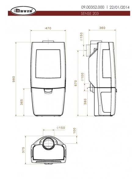 Піч Dovre SENSE 203