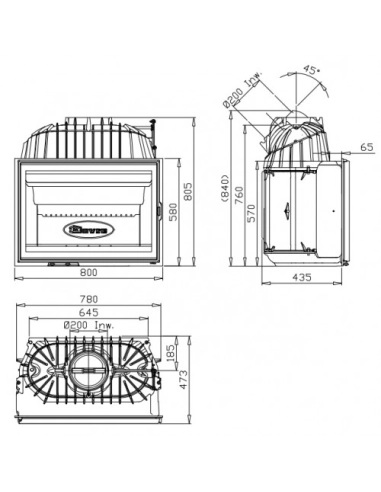 Камінна топка Dovre 2180CBS