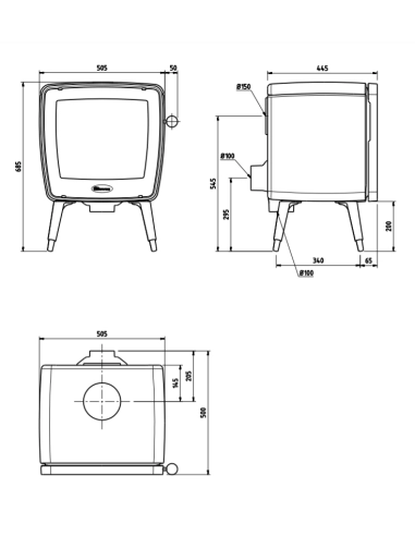 Піч Dovre VINTAGE 35/E8